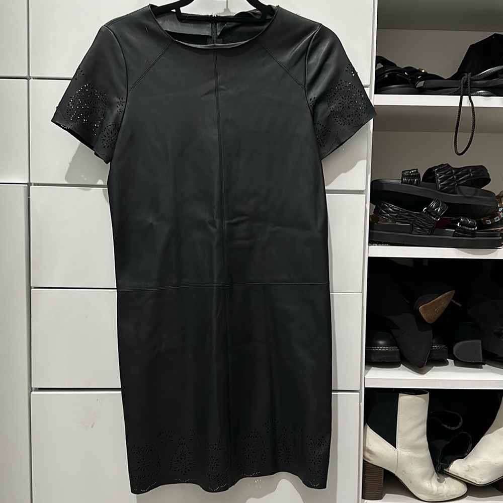 Zara vegan leather dress